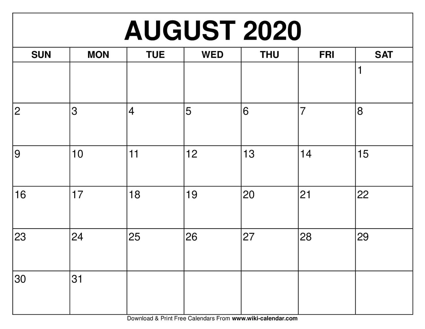 wiki calendar october 2021 Download And Print Calendars For 2020 Wiki Calendar wiki calendar october 2021