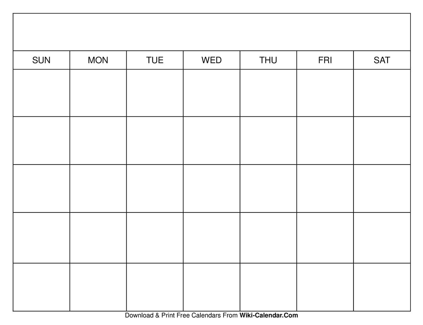 Printable Blank Calendar Templates Inside Blank One Month Calendar Template