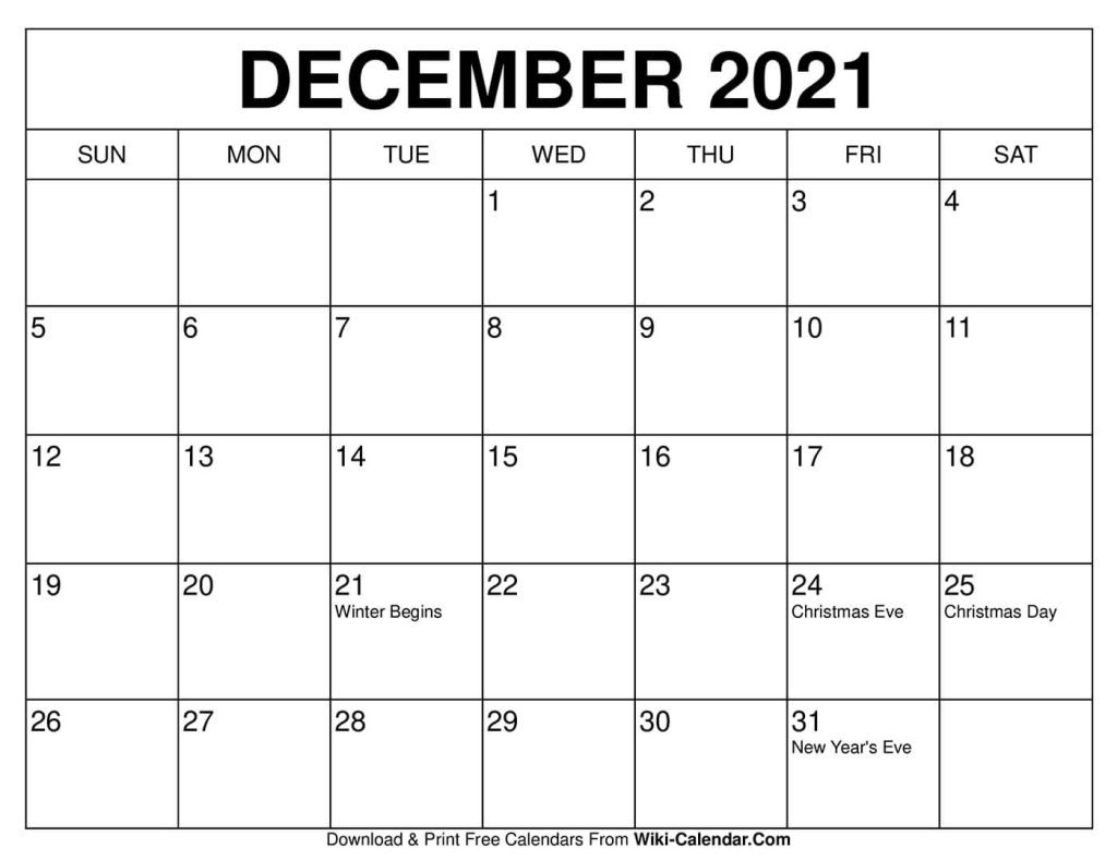 Free Printable December 2022 Calendars Wiki Calendar