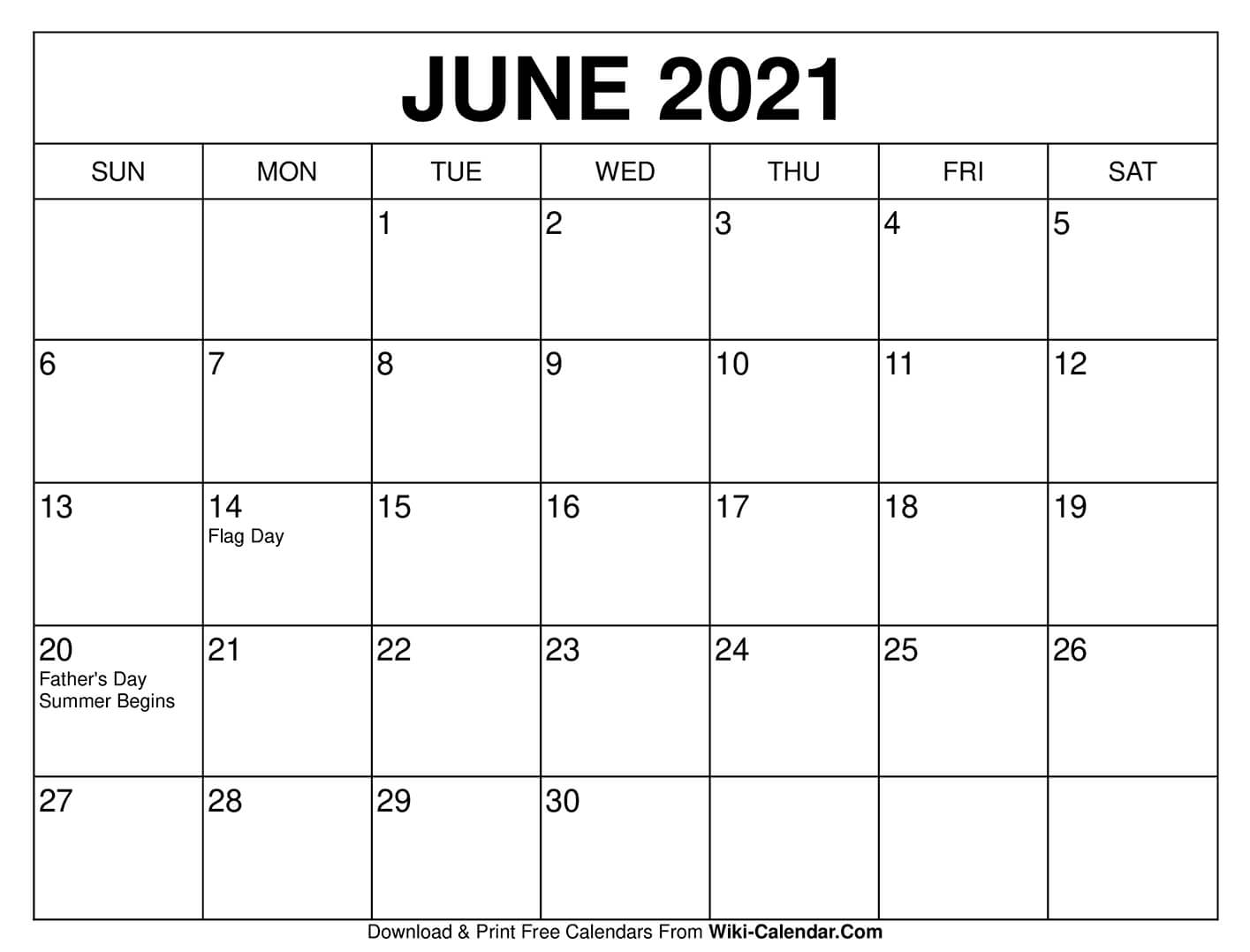 july downloadable 2021 calendar Free Printable June 2020 Calendars july downloadable 2021 calendar