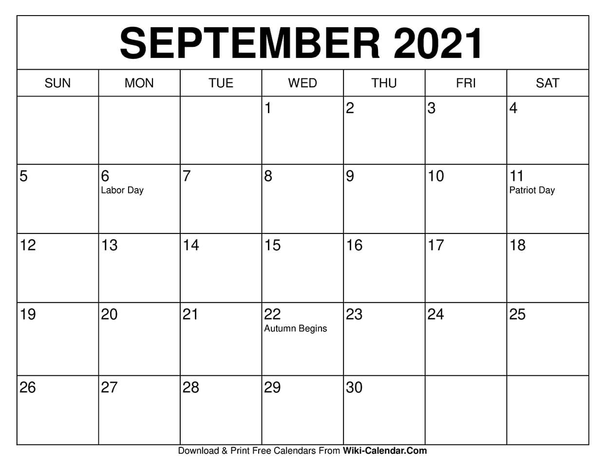 wiki calendar september 2021 Free Printable September 2020 Calendars wiki calendar september 2021