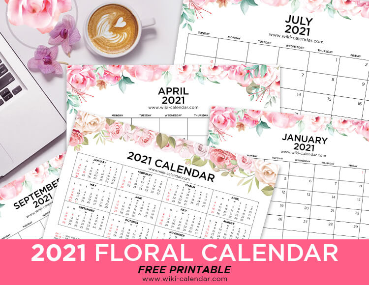 2021 Floral Calendar Landscape
