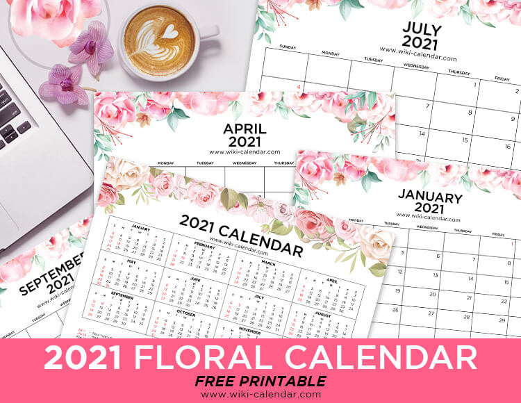 Free Printable Year 2021 Calendar with Holidays