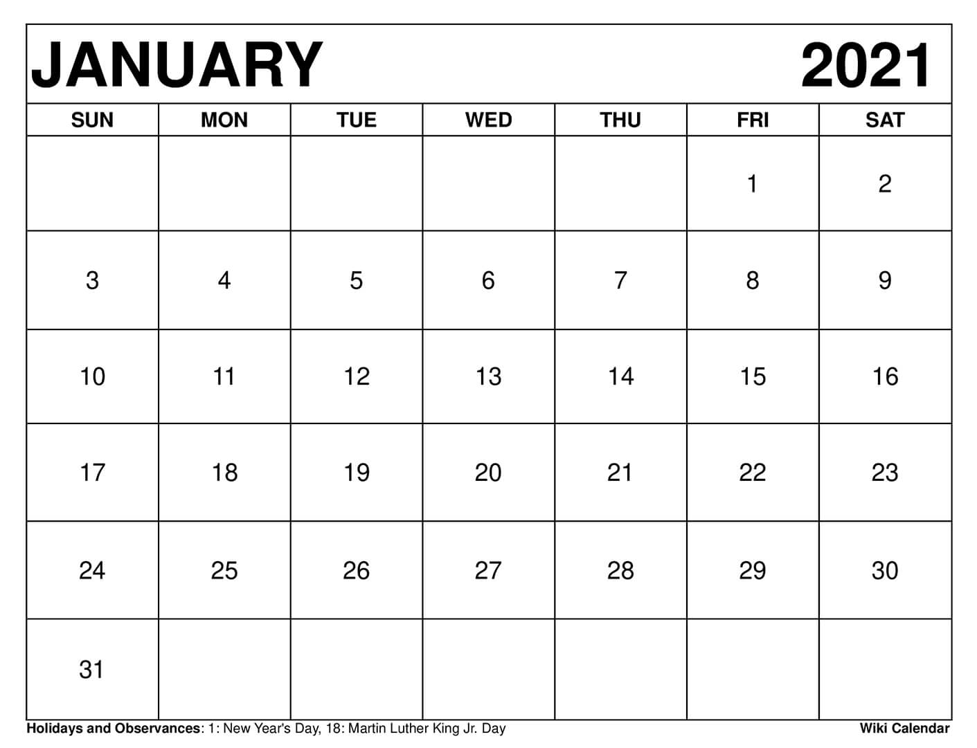 Featured image of post Wiki-Calendar January 2021