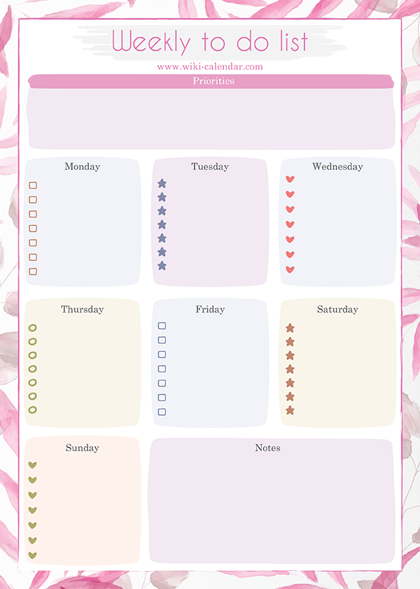Free Printable Weekly Planner for 2021 Templates