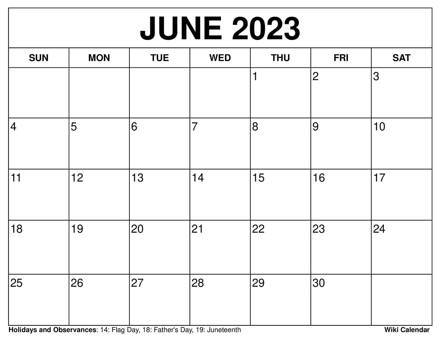 June Blank Calendar 2022 Free Printable June 2022 Calendars - Wiki Calendar