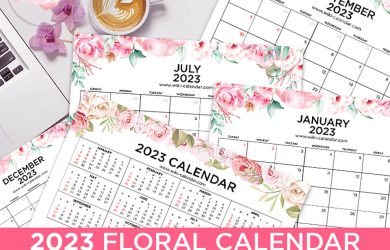 Floral Calendar 2023 Landscape