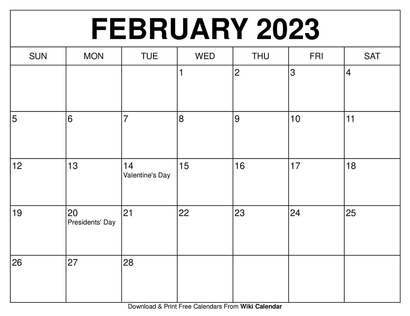 Calendar February 2023 Get Calender 2023 Update