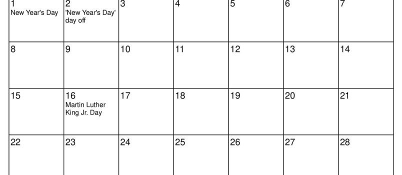 January 2023 Calendar