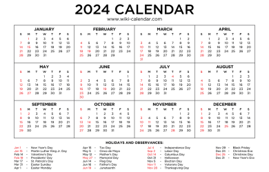 2024 Calendar