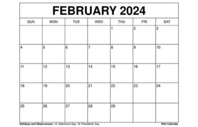 February 2024 Calendar