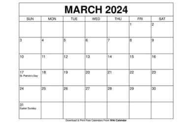 March 2024 Calendar