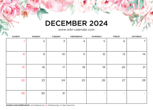 Printable December 2024 Calendar Templates With Holidays