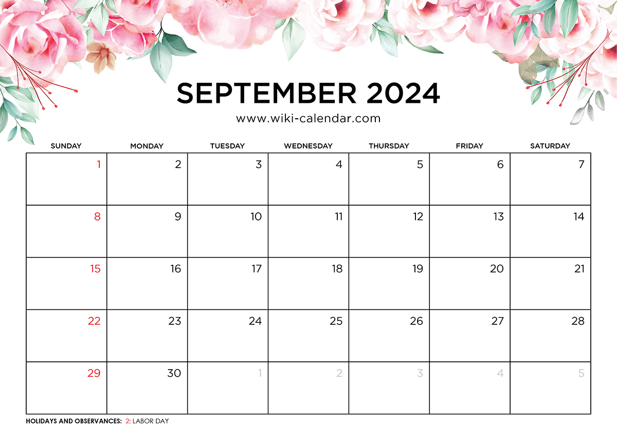 Floral Calendar for September 2024