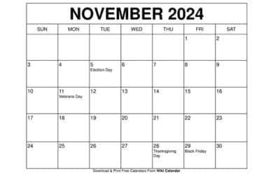 November 2024 Calendar