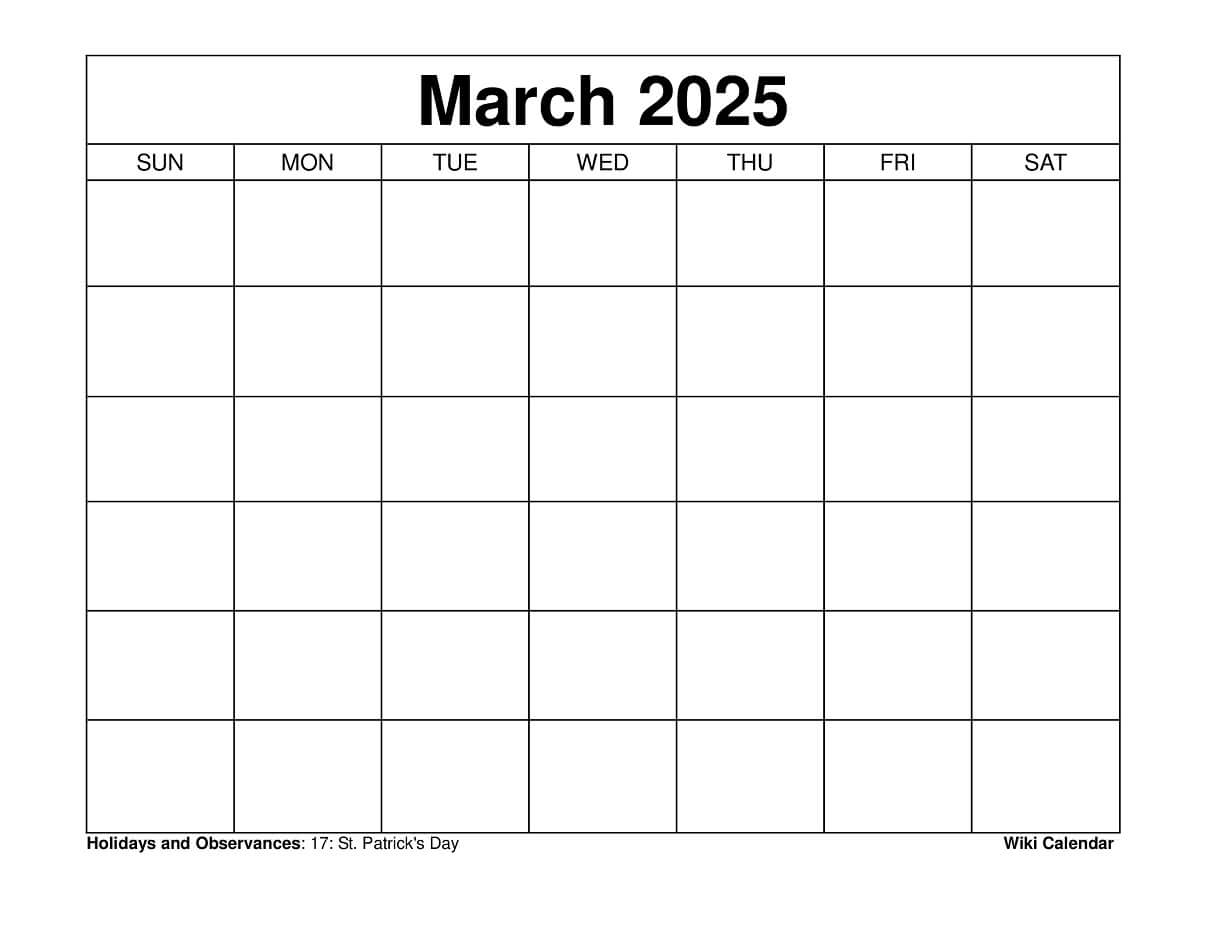 March 2025 Calendar - Printable Templates & More