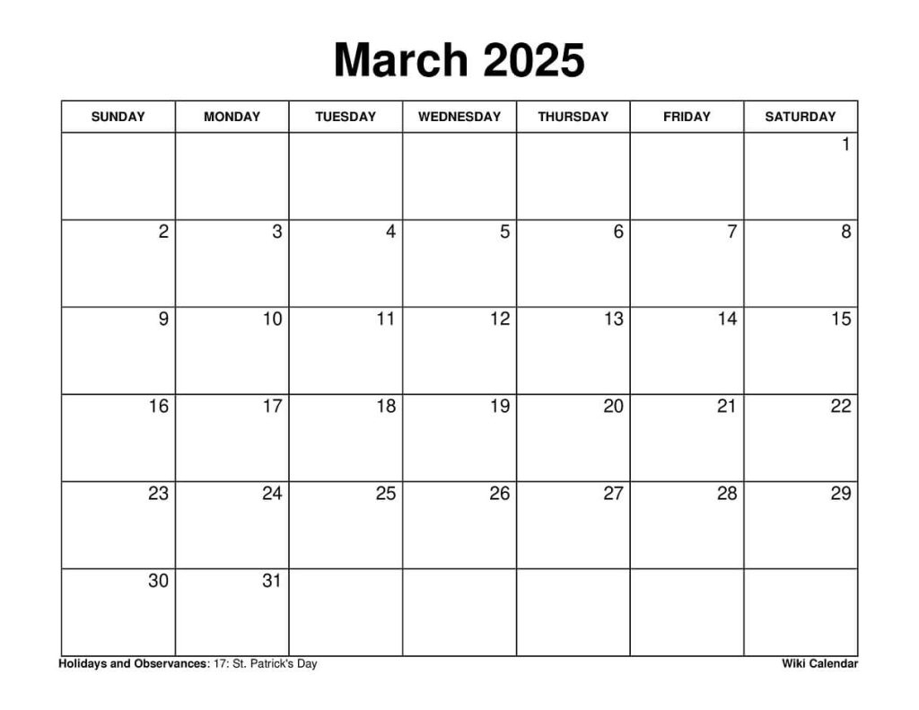 March 2025 Calendar Printable Templates & More