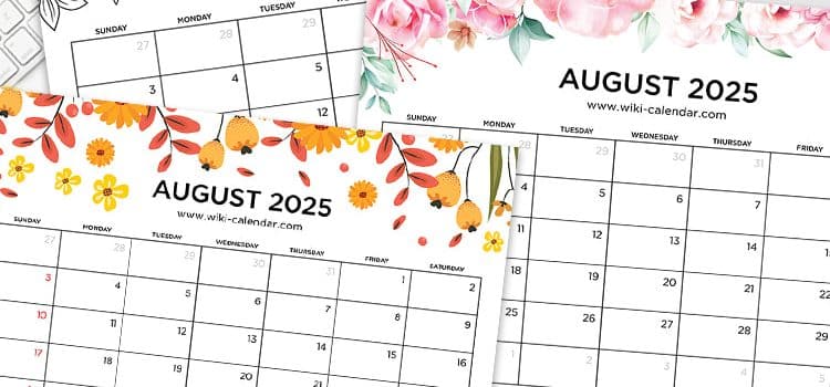 Cute August 2025 Calendar