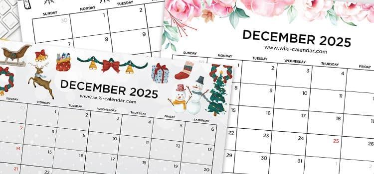 Cute December 2025 Calendar