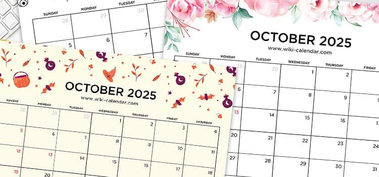 Cute October 2025 Calendar