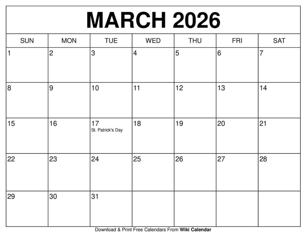 March 2026 Calendar - Printable Templates & More 4 March 2026 Calendar – Printable Templates & More